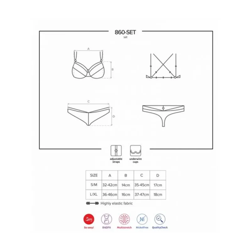 860-SET-2 Set weiß Größe: S/M