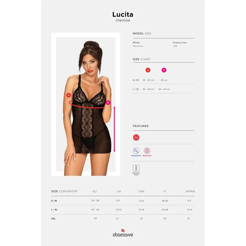 Lucita Chemise Größe: S/M