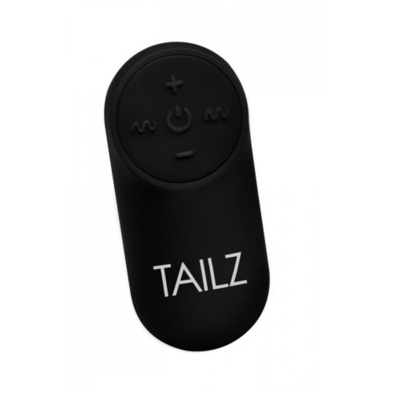 Vibrierender Analplug mit Fox Tail - Weiß