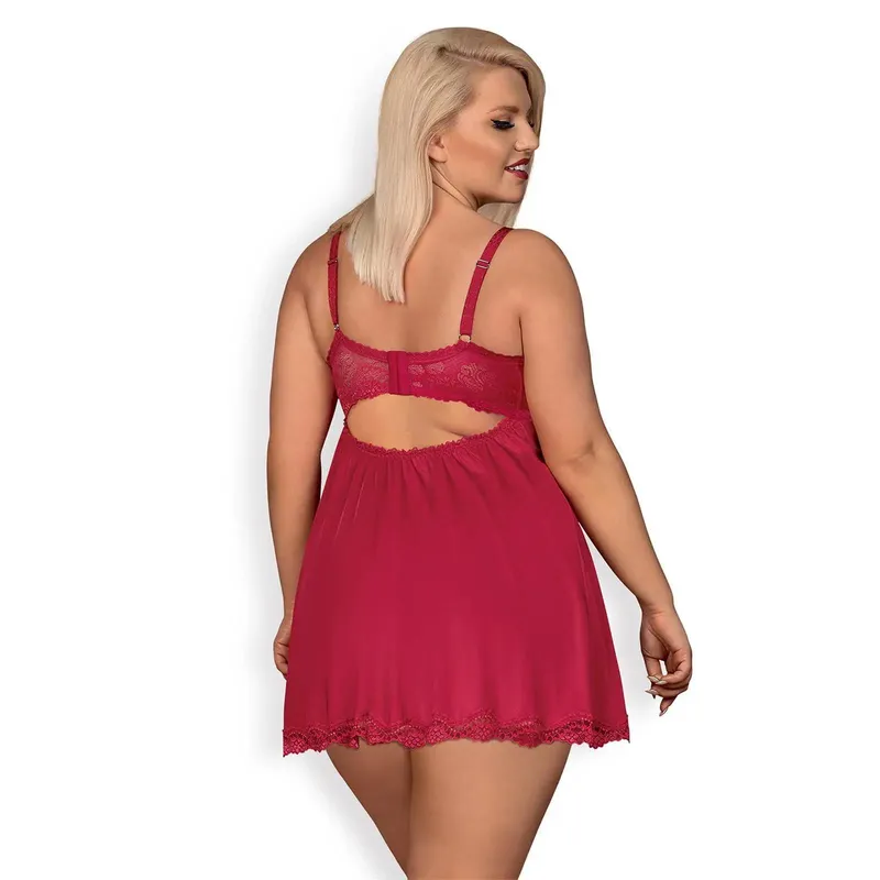 Babydoll Rosalyne bordeaux - XXL