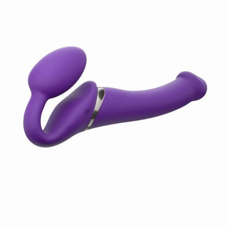 Strap On Me - Strapless Vibrerender Vorbind Dildo - Maat M - Paars