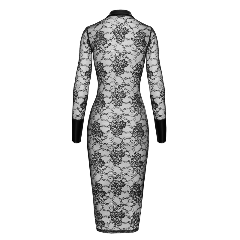 Halblanges Kleid Noirelle F376 aus Spitze - 3XL