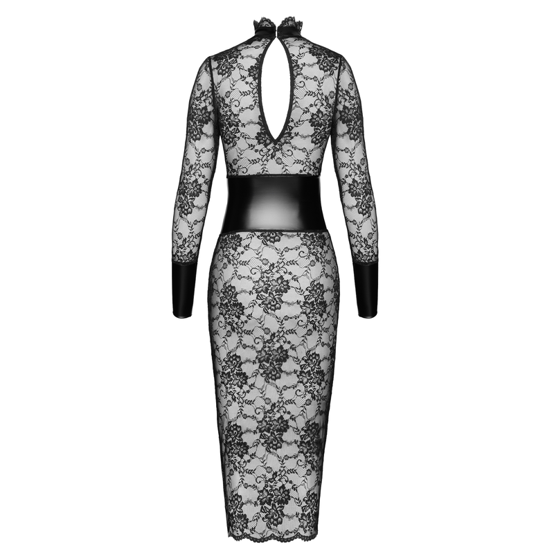 Halblanges Kleid Noirelle F375 aus Spitze - 3XL