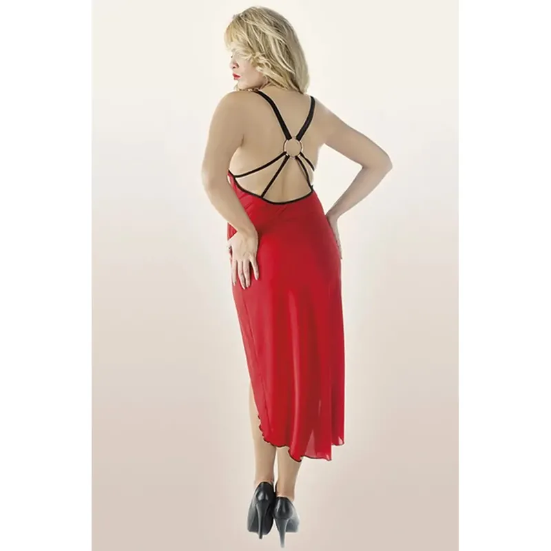 rotes langes Kleid M/1073 38/40 von Andalea