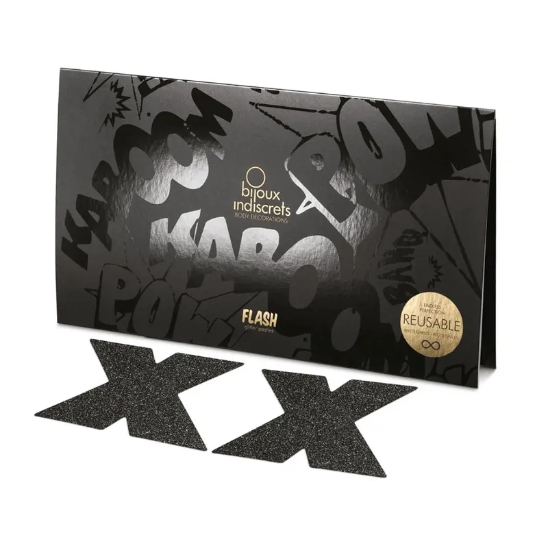 Flash Cross Nippel Covers - Zwart