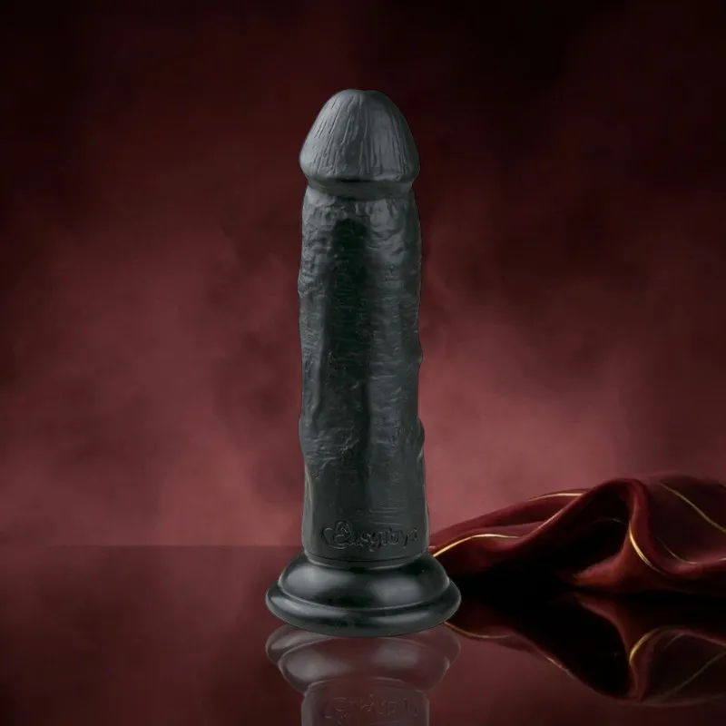 Realistischer Dildo Schwarz - 15,5