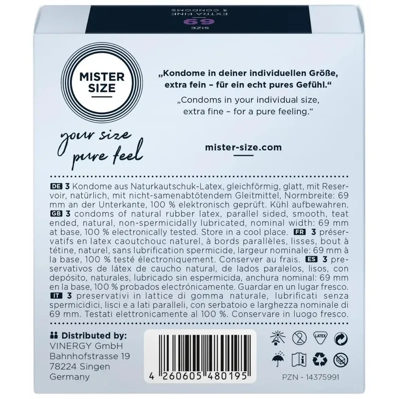 MISTER.SIZE 69 mm Kondome 3 Stück