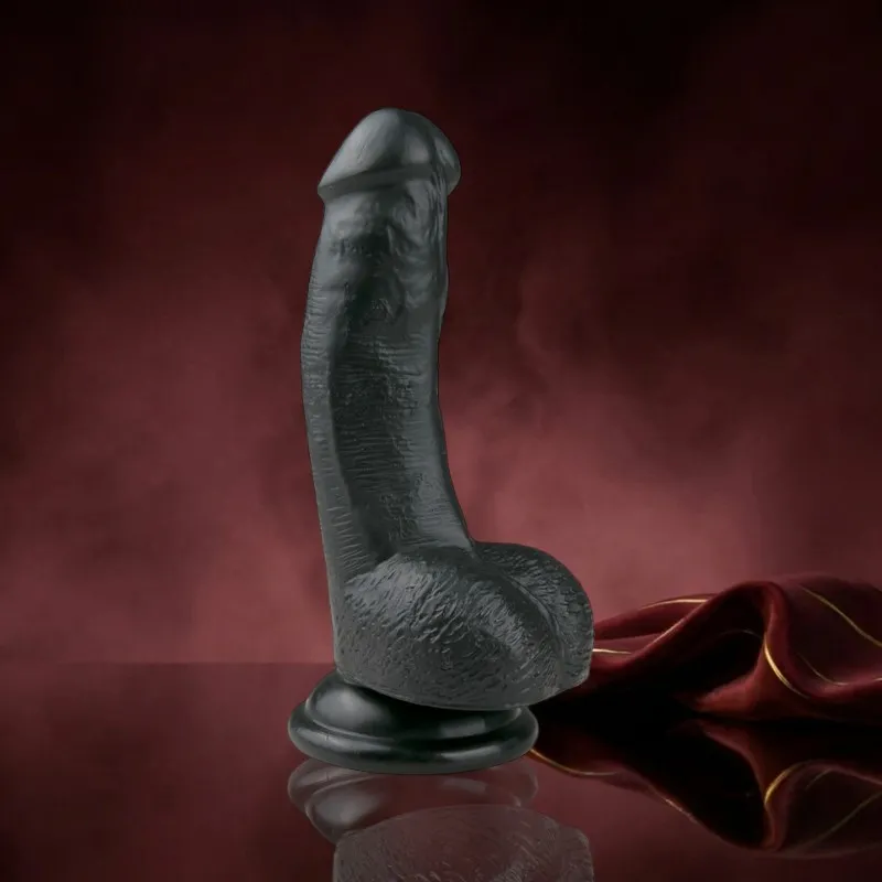 Realistischer schwarzer Dildo - 15 cm