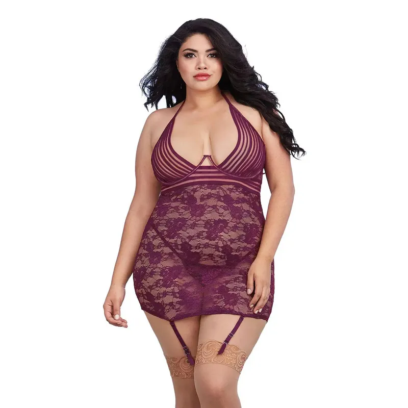 Chemise DR11843 mulberry - Queen-Size