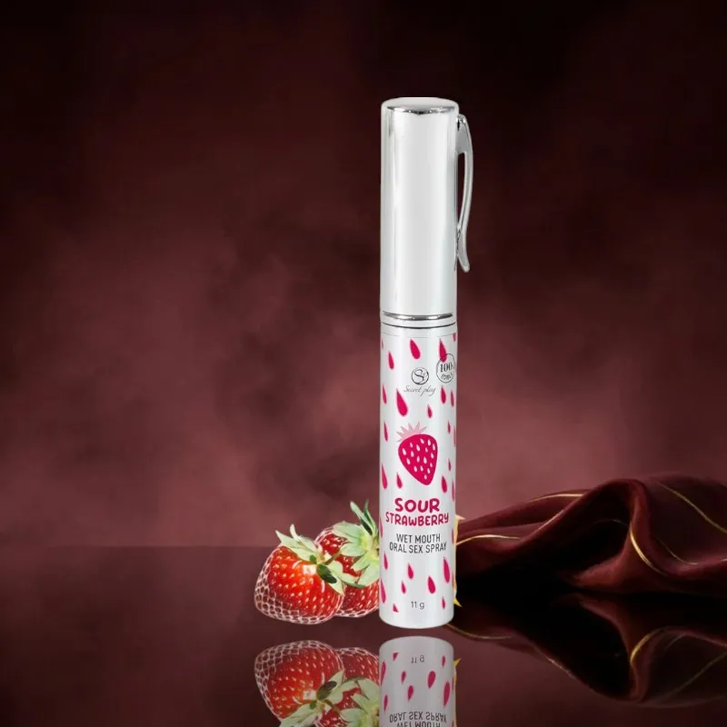 Secretplay Oralsexspray mit saurem Erdbeergeschmack - 11 gr