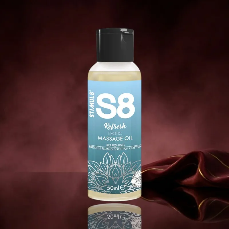 Stimul8 - S8 Refresh Massageöl Französische Pflaume & ägyptische Baumwolle - 50 ml