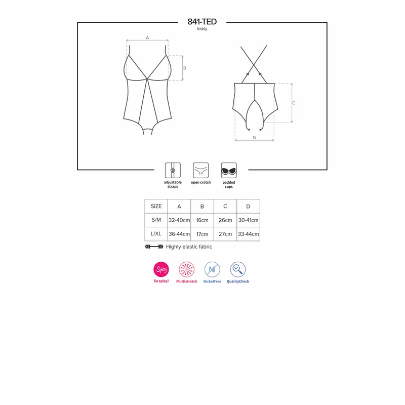 841-TED-1 Teddy schwarz Größe: L/XL