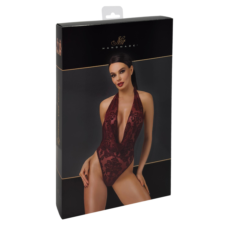 Body F386 Kink Royal mit Wasserfallausschnitt rot - 3XL