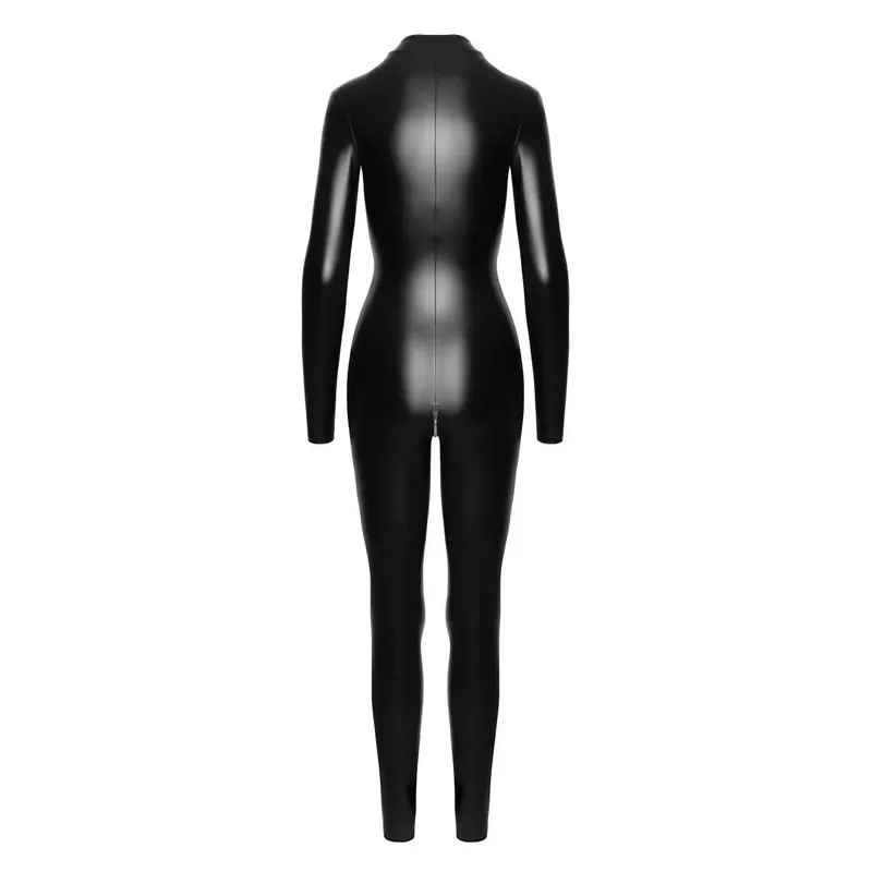 Powerwetlook Catsuit F293 mit Frontreißverschluss - 3XL