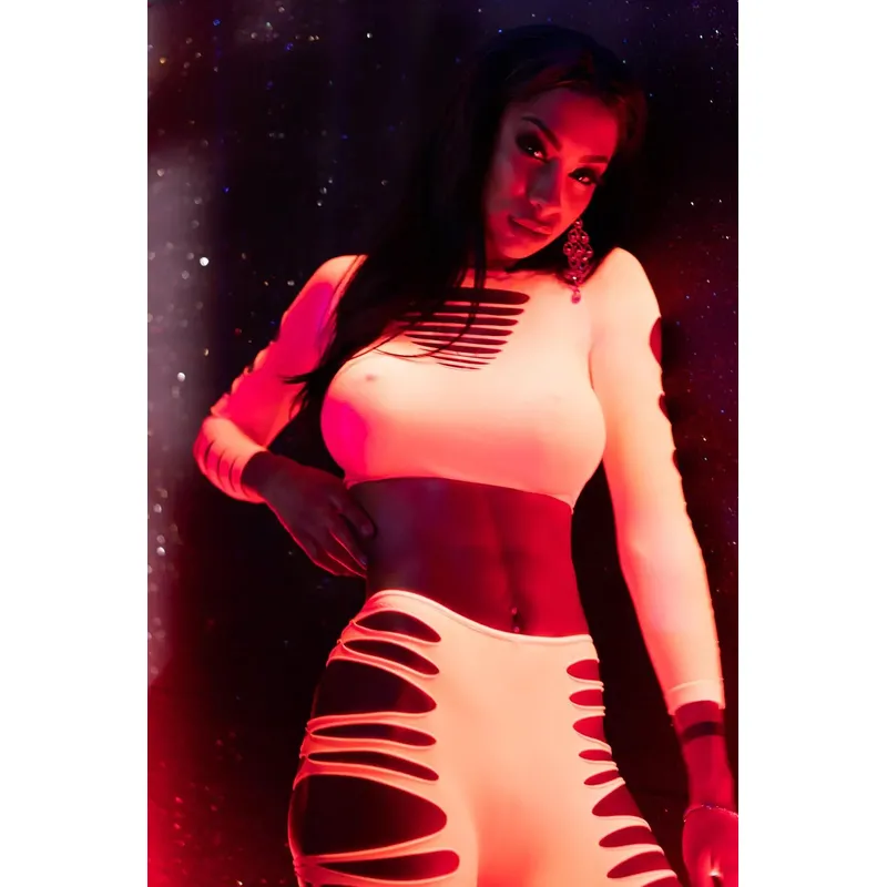 Top + Leggings CR3654 weiß