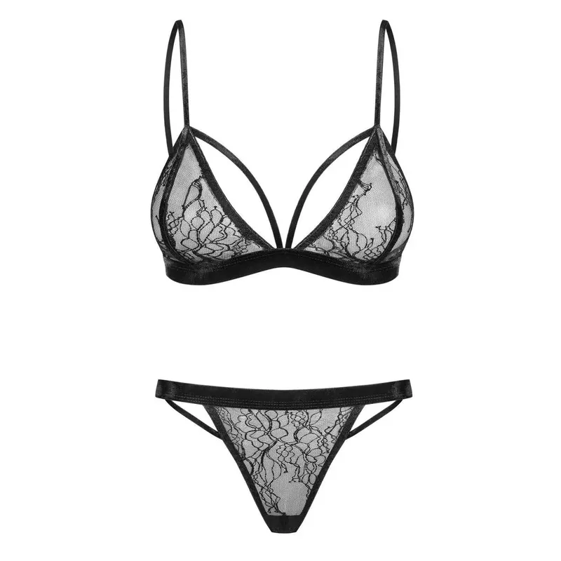 060718 Set aus Bralette Spitze und String - XL (BH 75E/80D & Panty 42)