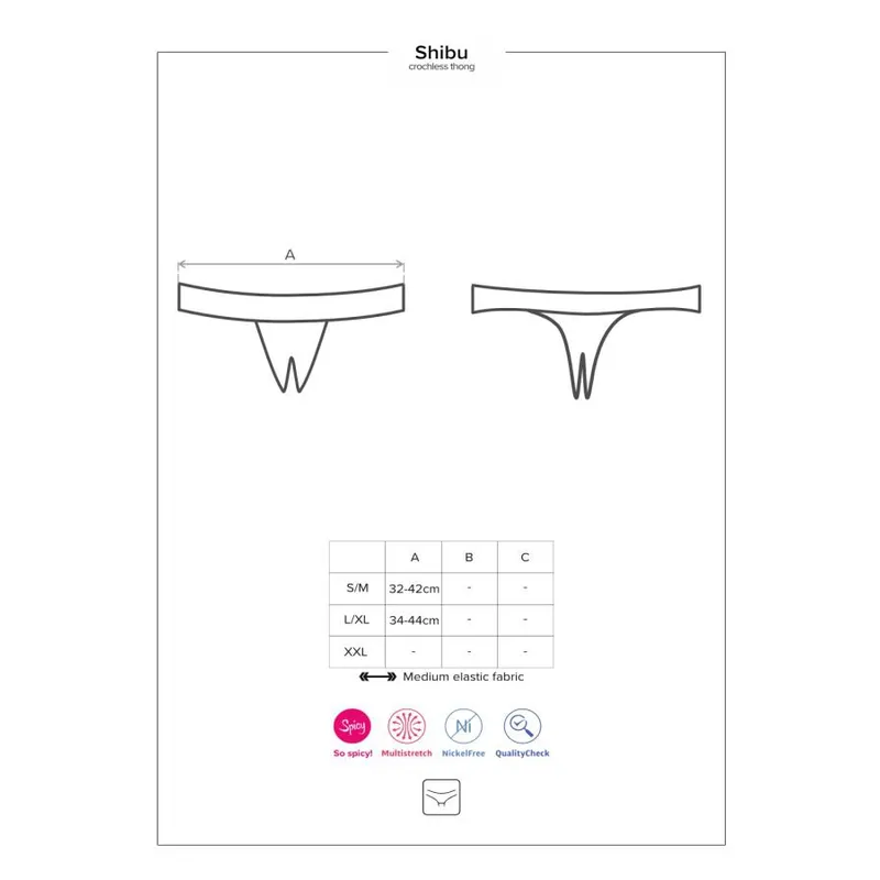 Shibu Crotchless Thong Größe: L/XL