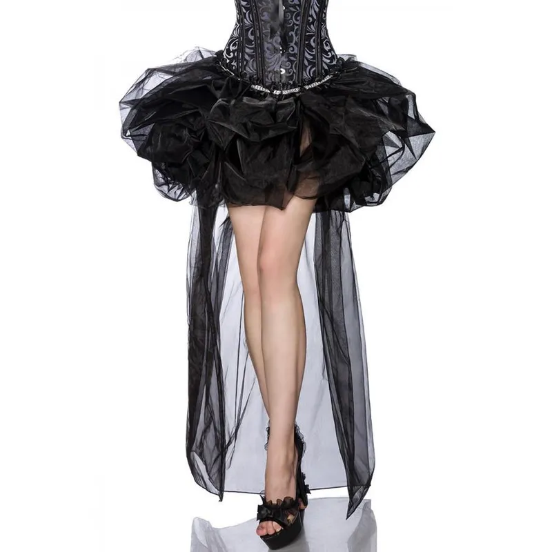 Ballon-Rock aus Organza schwarz S/M