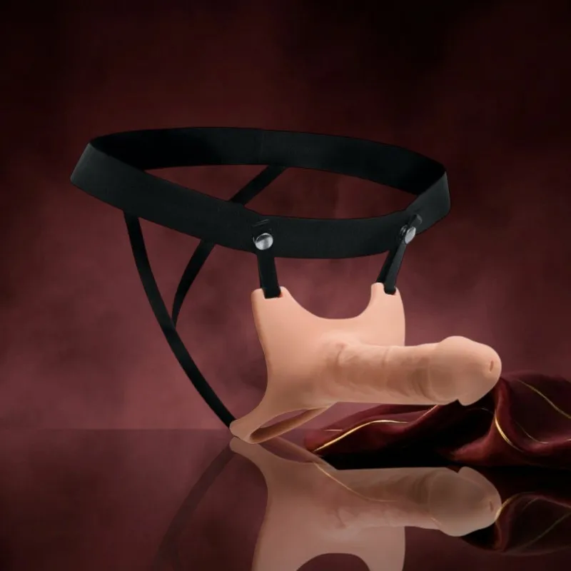Hohler Strap-On-Silikondildo mit Gurtzeug