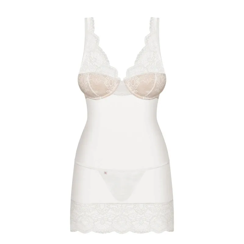 Chemise, Babydoll 853-CHE-2 weiß - S/M