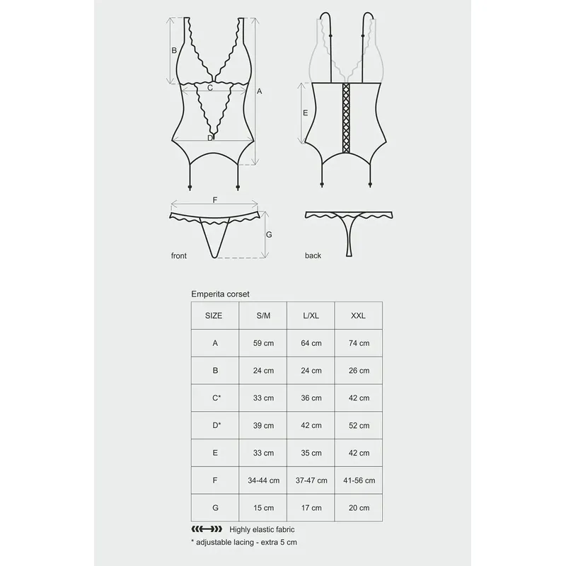Emperita Corsage Größe: XXL