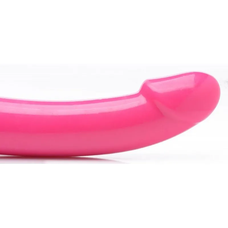 Revolver Vibrierender halterloser Strap-on XXL - Rosa