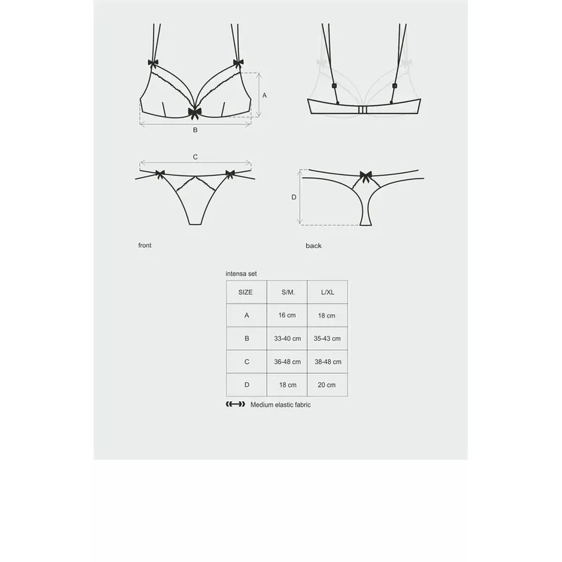 Intensa Set schwarz Größe: S/M