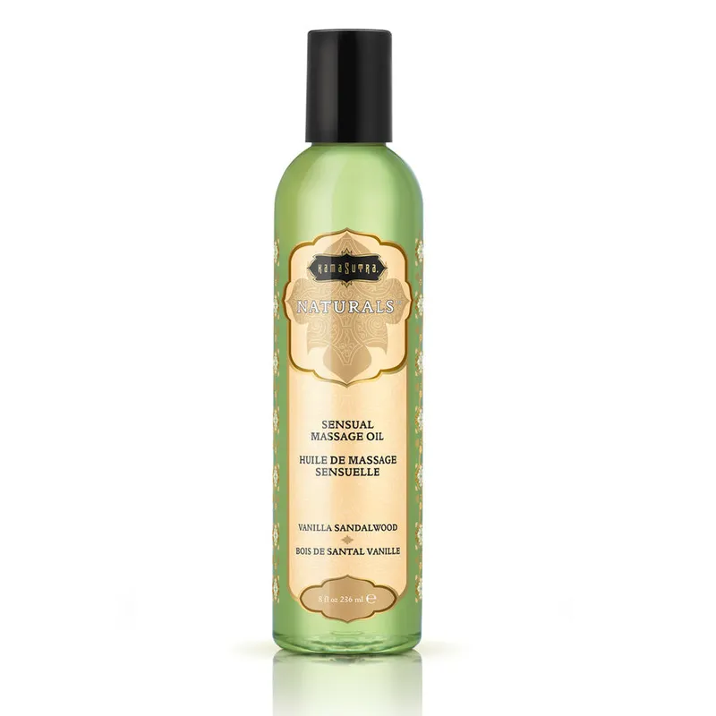 Kamasutra Massageöl mit Vanillegeschmack mit exotischem Sandelholz - 236 ml
