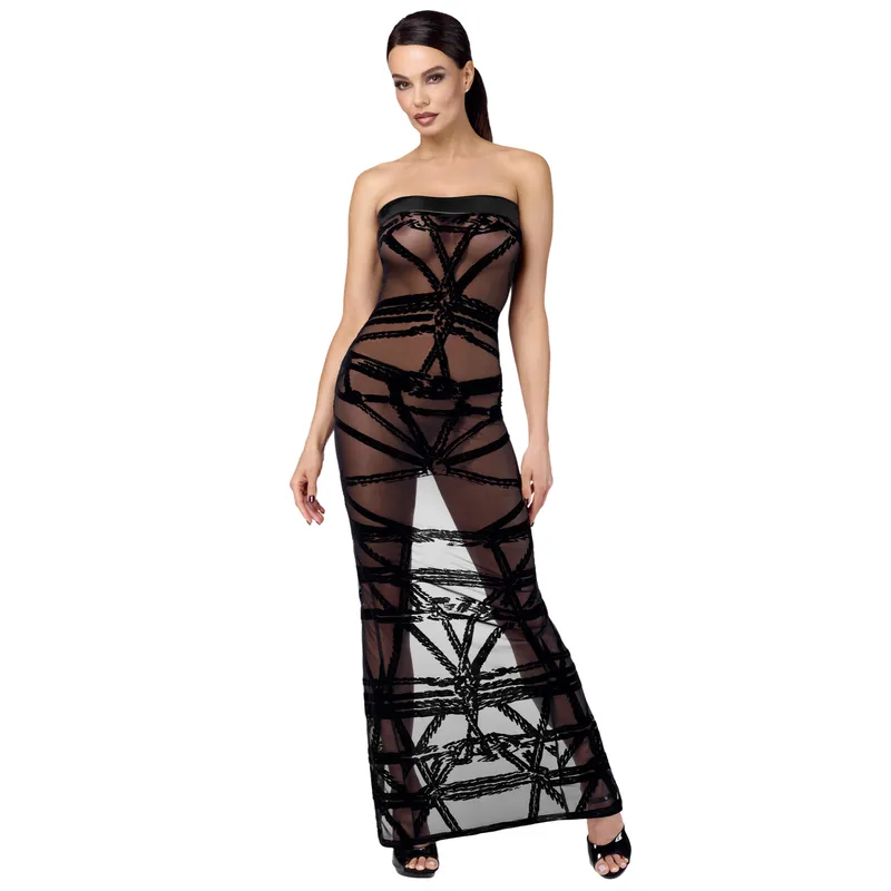 Langes Off-shoulder Kleid Bondesque F358 - 3XL