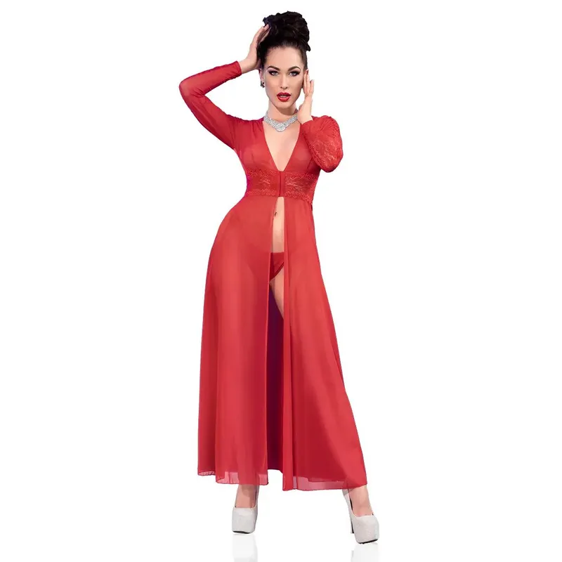 Langes Kleid CR4421 rot Größe: S