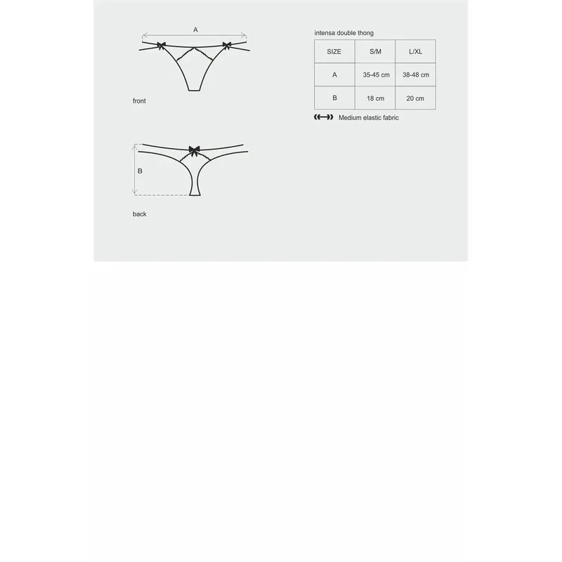 Intensa Doppel-String schwarz Größe: S/M
