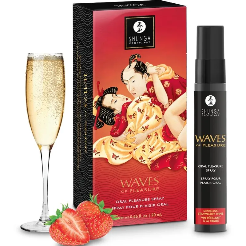 Shunga - Waves Pleasure Oralsexspray Erdbeere - 20 ml