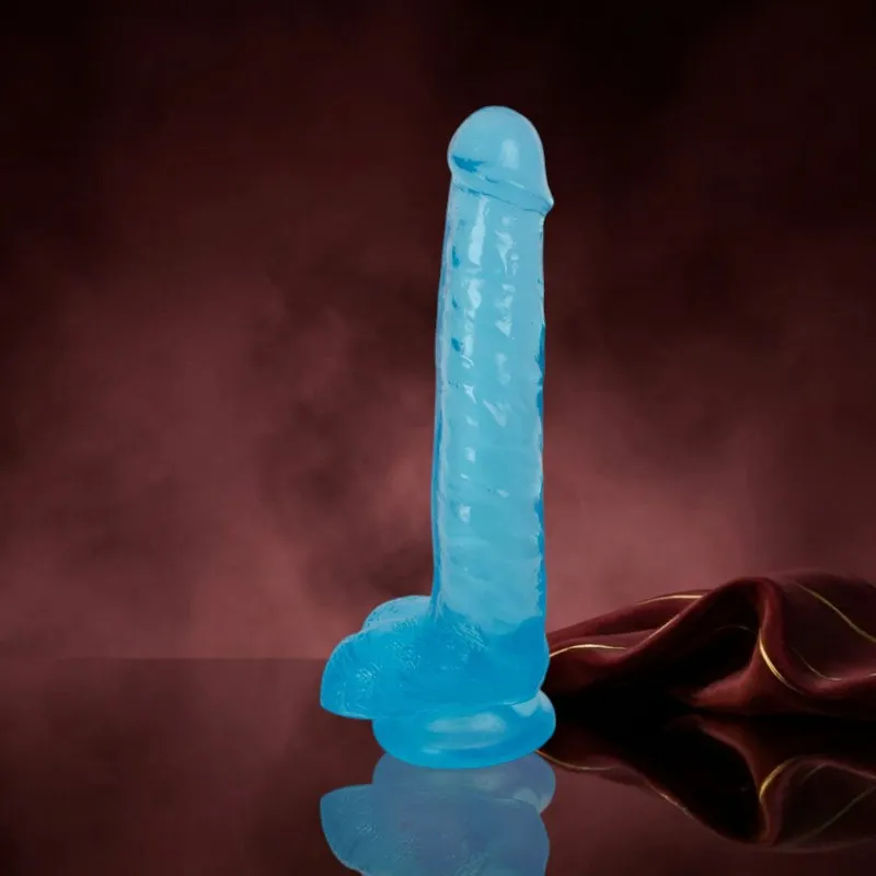 Dildo mit Hoden 20 cm - Cherry Ice