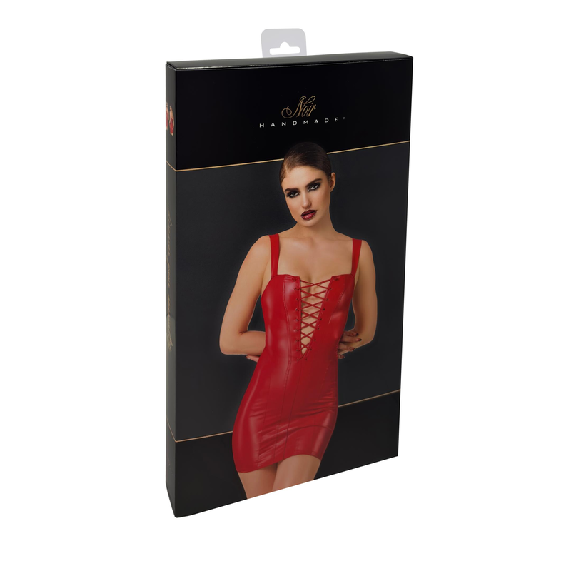 Rotes Bombshell Minikleid F364 mit Schnürung - 3XL