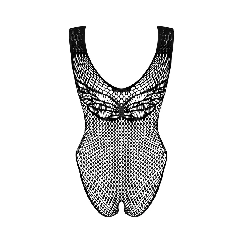 Bodystocking B134 mit offenem Schritt schwarz - XL/XXL