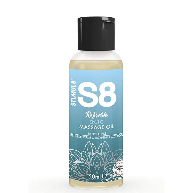 Stimul8 - S8 Refresh Massageöl Französische Pflaume & ägyptische Baumwolle - 50 ml