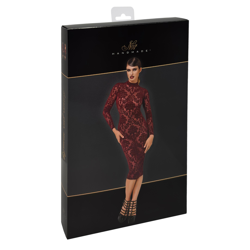 Halblanges Flockkleid F384 Kink Royal rot - 3XL