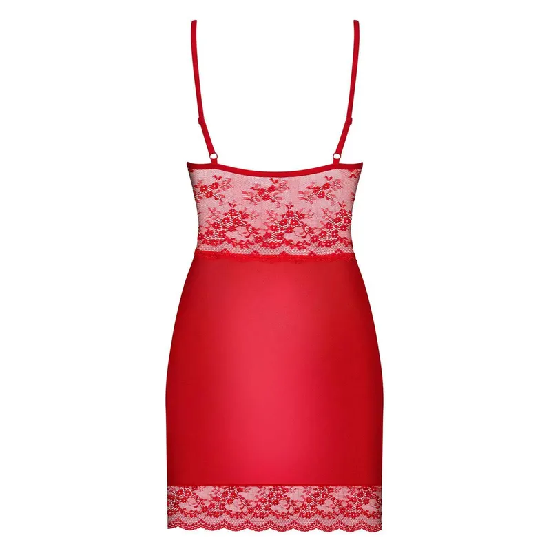 Chemise Lovica mit String rot - 2XL