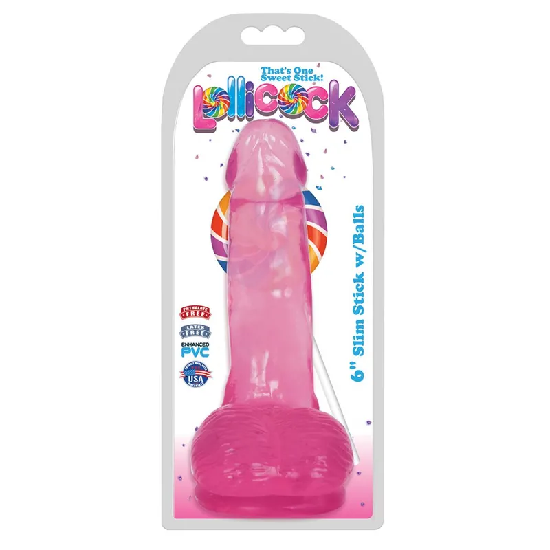 Dildo mit Hoden 15 cm - Cherry Ice