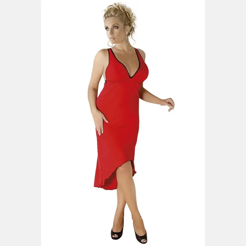 rotes langes Kleid M/1073 54/56 von Andalea