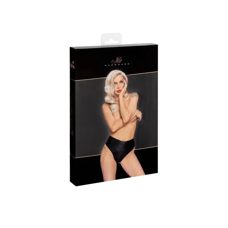 Snake Wetlook Panty F276 mit Reißverschluss - 3XL