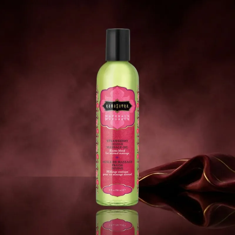 Kamasutra natürliches göttliches Massageöl Erdbeer - 236 ml