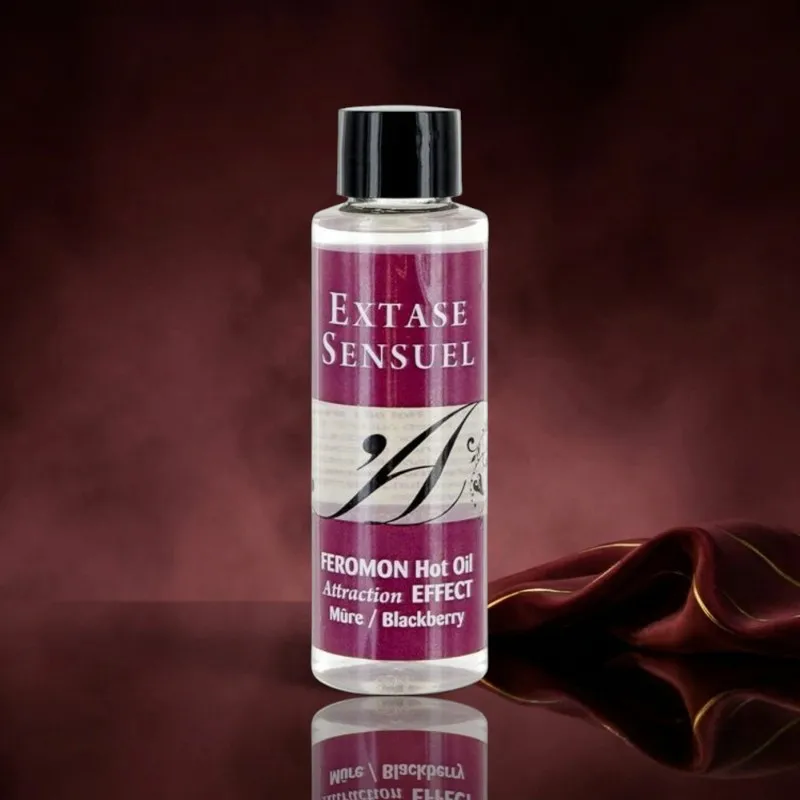 Extase Sensual Massageöl mit wärmeeffekt und Brombeer Pheromonen - 100 ml