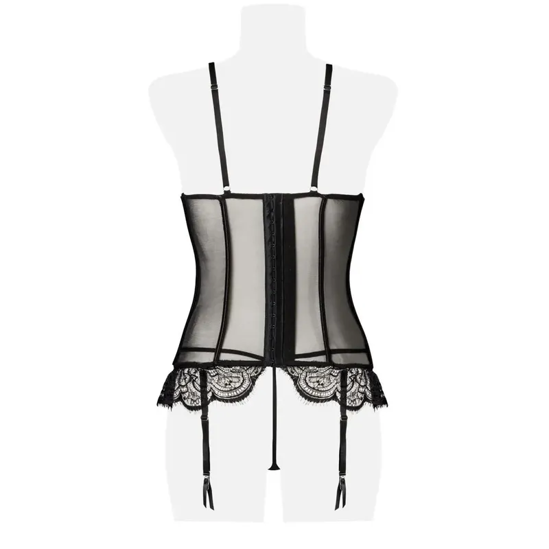 Lingerie-Corsagen-Set 2-teilig 15126 schwarz - XL