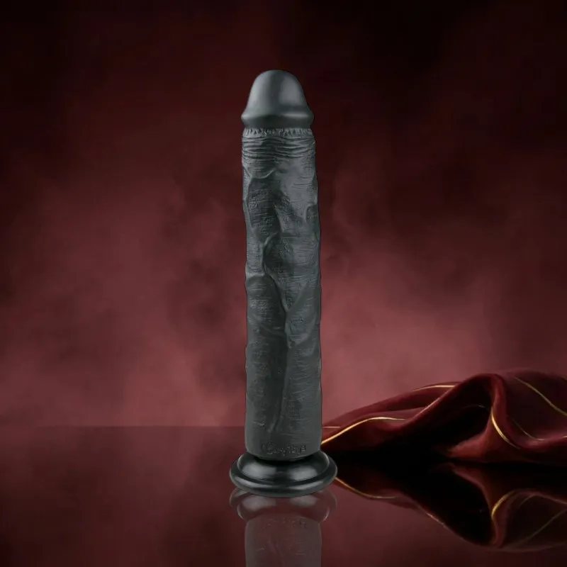 Realistischer schwarzer Dildo - 28,5 cm