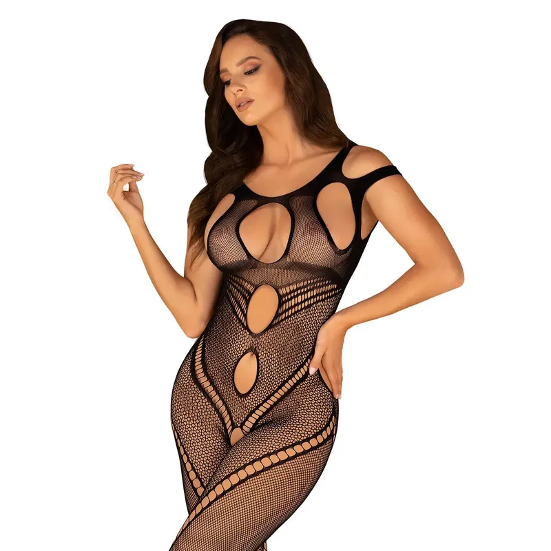 Bodystocking G322 mit offenem Schritt schwarz S/L von Obsessive