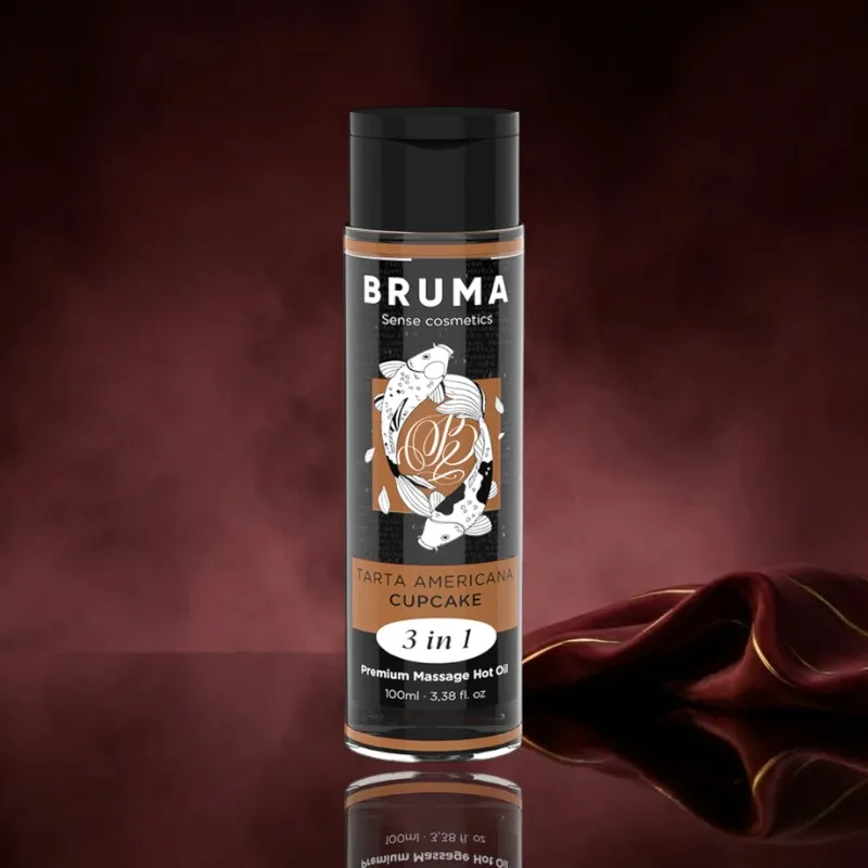 Bruma Premium Massageöl mit Wärmeeffekt Cupcake Geschmack 3 In 1 - 100 ml