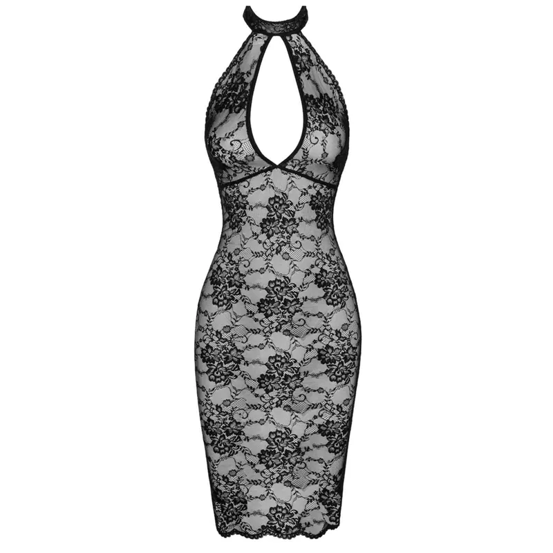 F338 halblanges Kleid aus Spitze - 3XL