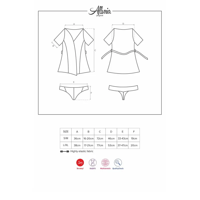 Alluria Peignoir Größe: L/XL