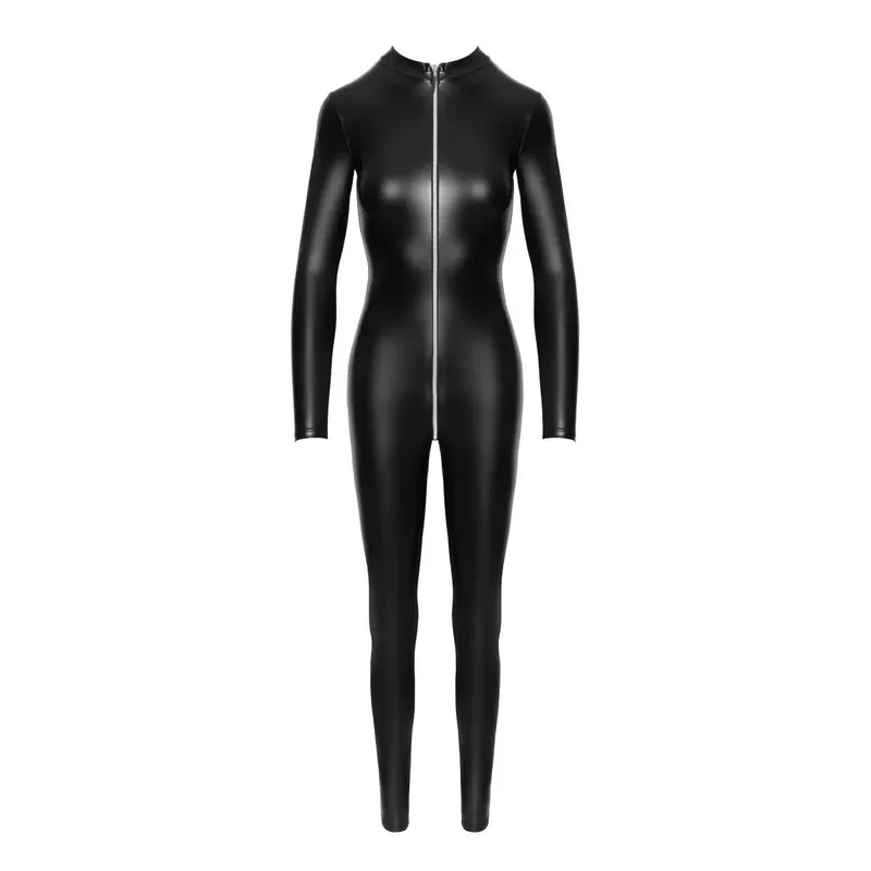 Powerwetlook Catsuit F293 mit Frontreißverschluss - 3XL
